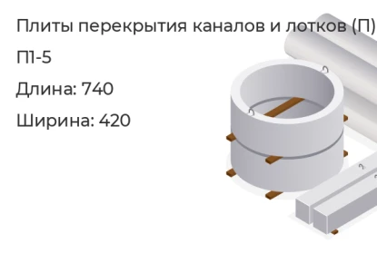 Плита перекрытия каналов и лотков-П1-5 в Красноярске