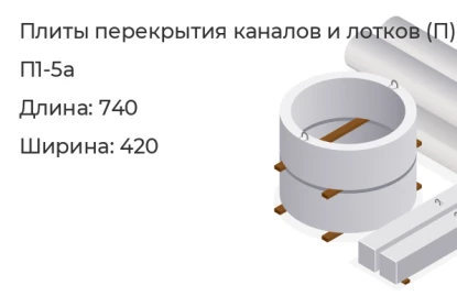 Плита перекрытия каналов и лотков-П1-5а в Красноярске