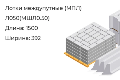 Лоток междупутный-Л050(МШЛ0.50) в Екатеринбурге