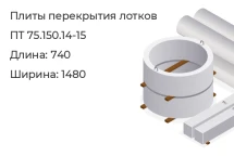 Плиты перекрытия лотков ПТ 75.150.14-15 в Екатеринбурге