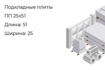 Подкладная плита ПП 25х51 в Екатеринбурге